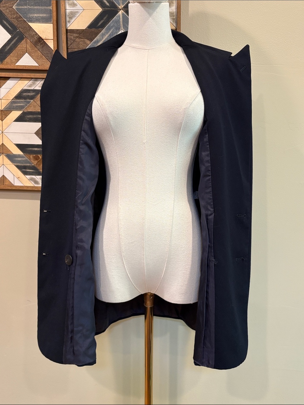 Vintage RALPH Ralph Lauren Navy Double-Breasted Blazer with Gold Buttons size 6 - Picture 6 of 15